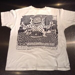 Cat Fish Dinner! Vintage T-Shirt 1991 - Art by Jimmy Sasso Americana Kitsch